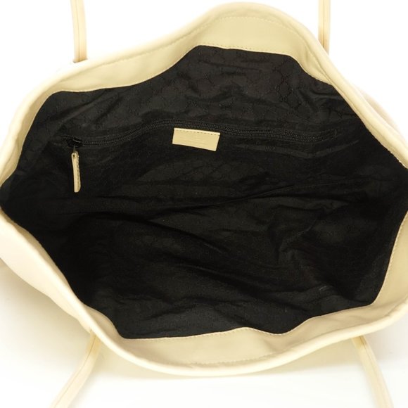 Auth Gucci Shoulder Bag Leather Cream #13268G67 - Picture 7 of 14